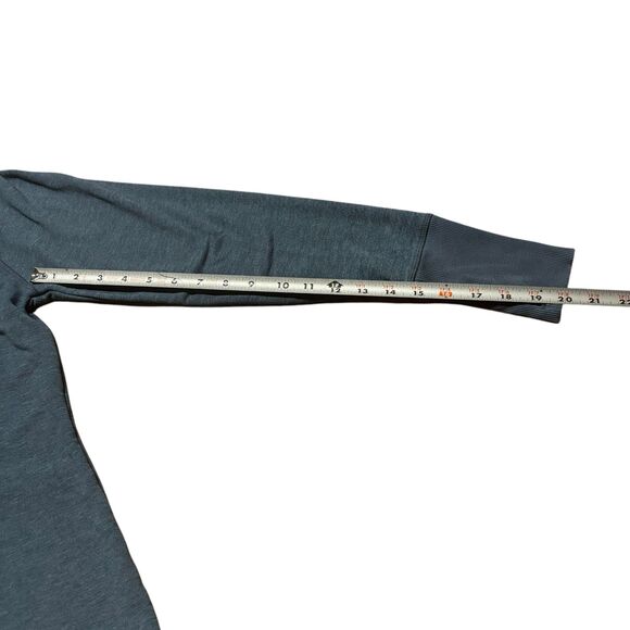 Athleta Cowl Neck Sweatshirt in Heathered Blue- Size S - Picture 4 of 7